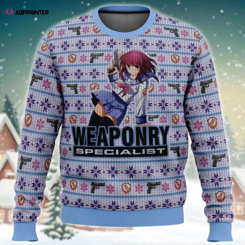 Angel Beats Nakamura Yuri Weaponry Specialist Ugly Sweater