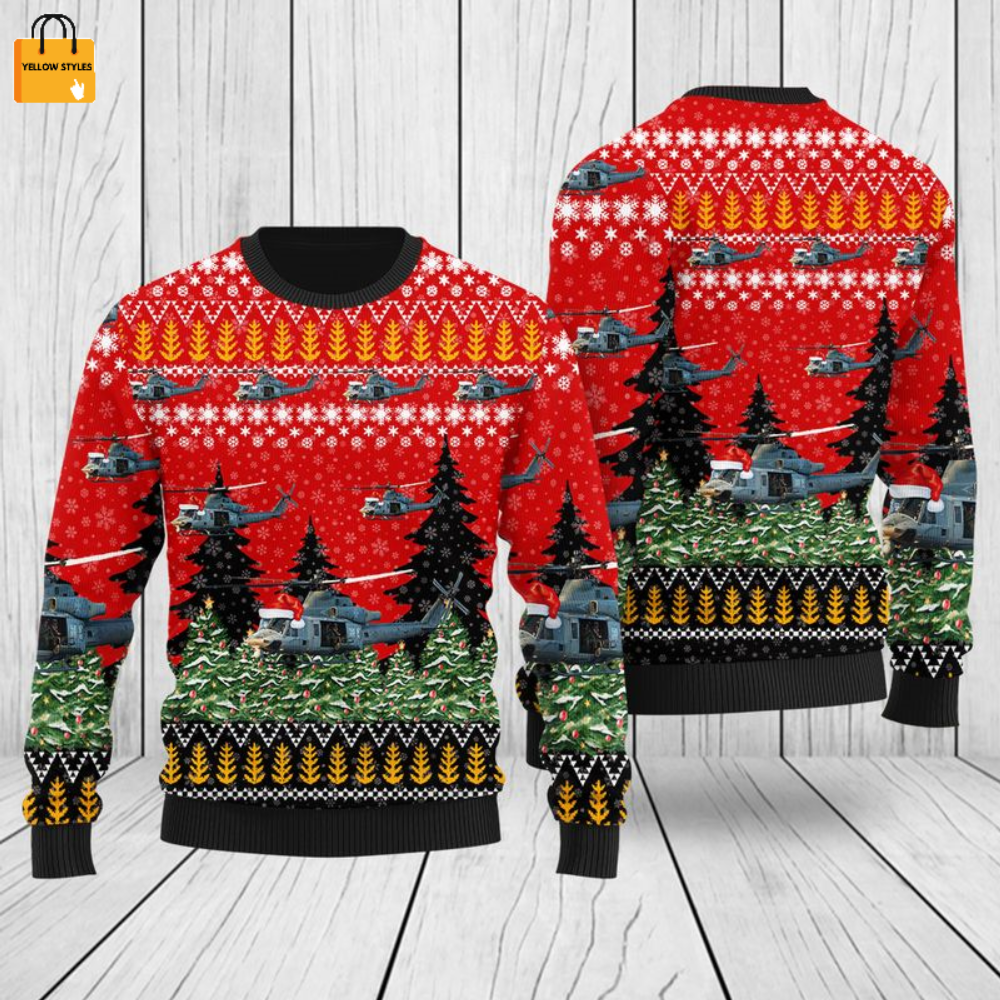 Get Festive with Bell UH-1Y Venom Ugly Christmas Sweater – Limited Edition!