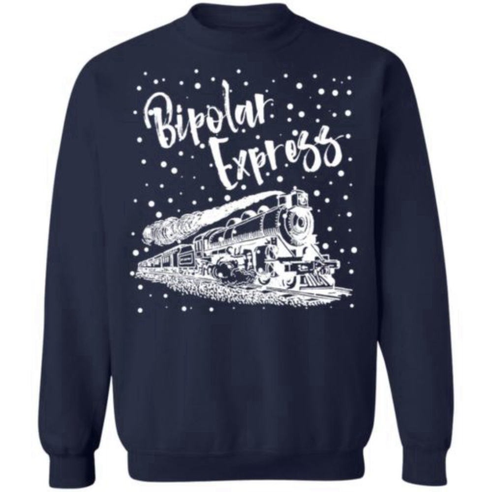 Bipolar Express Christmas Sweater: Festive & Fun Holiday Apparel