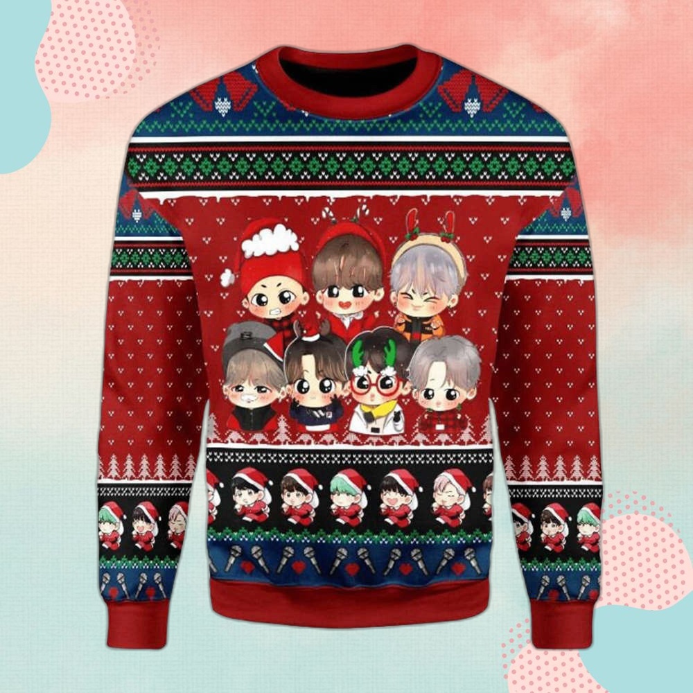 Get Festive with BTS Band Christmas Sweater – Limited Edition Holiday Apparel