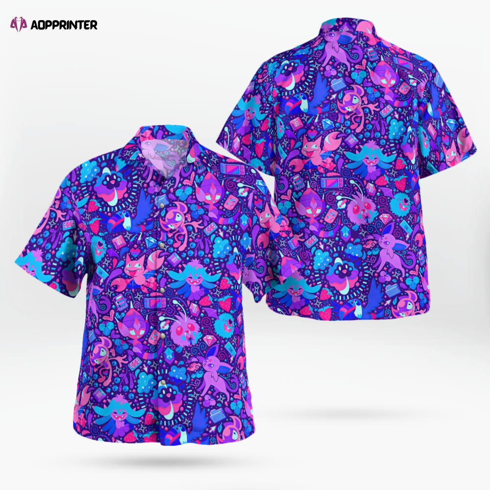 Halloween Pokemon Hawaiian Shirt: Spooky Style for Gamers