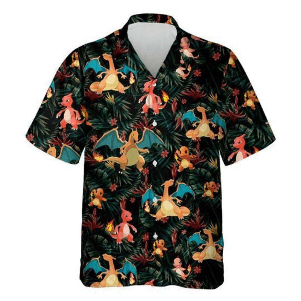 Chamander Evolution Pokemon Hawaiian Shirt