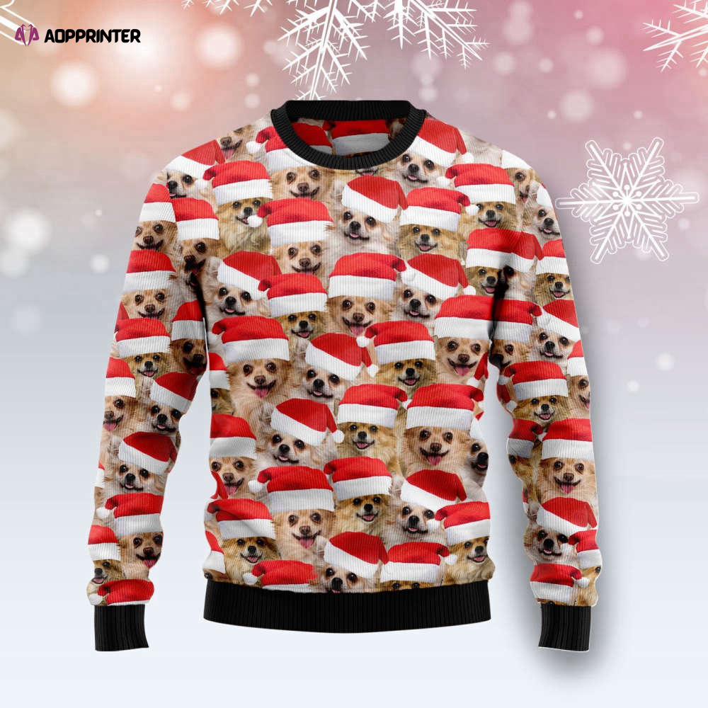 Chihuahua Group Christmas Sweater: Awesome Holiday Attire for Small Dog Lovers