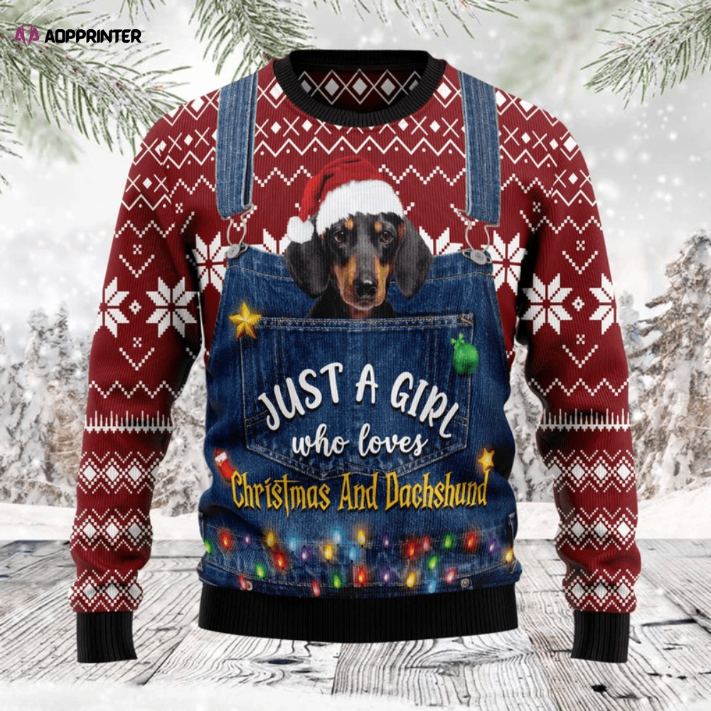 Christmas Dachshund Ugly Sweater: Perfect for Girls Who Love Christmas