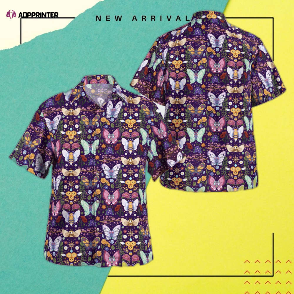 Colorful Butterfly Bee Pokemon Hawaiian Shirt: Vibrant Fun and Trendy