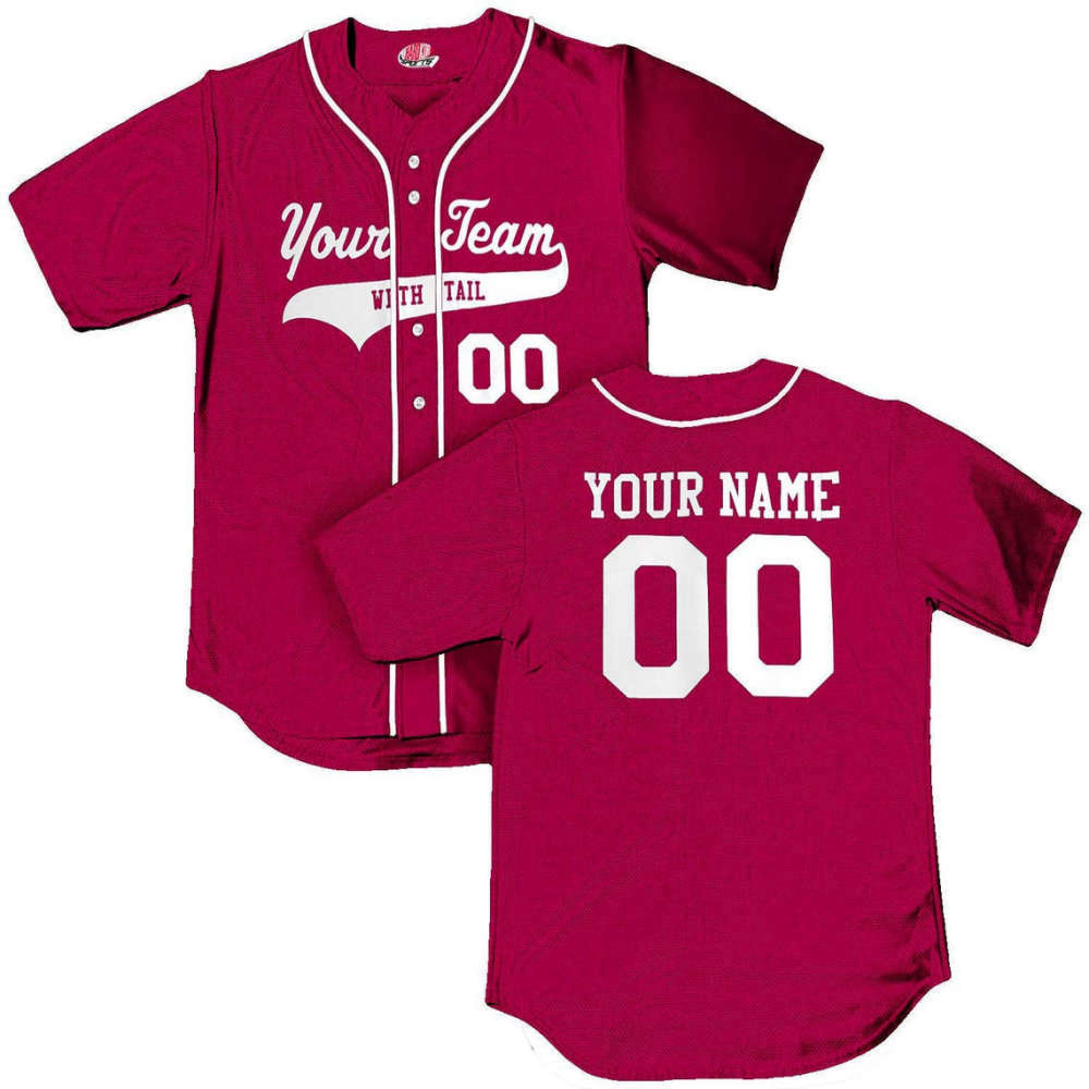 Colorful Custom Team Jesus Red Baseball Jersey Adult Unisex Sizes S-5XL