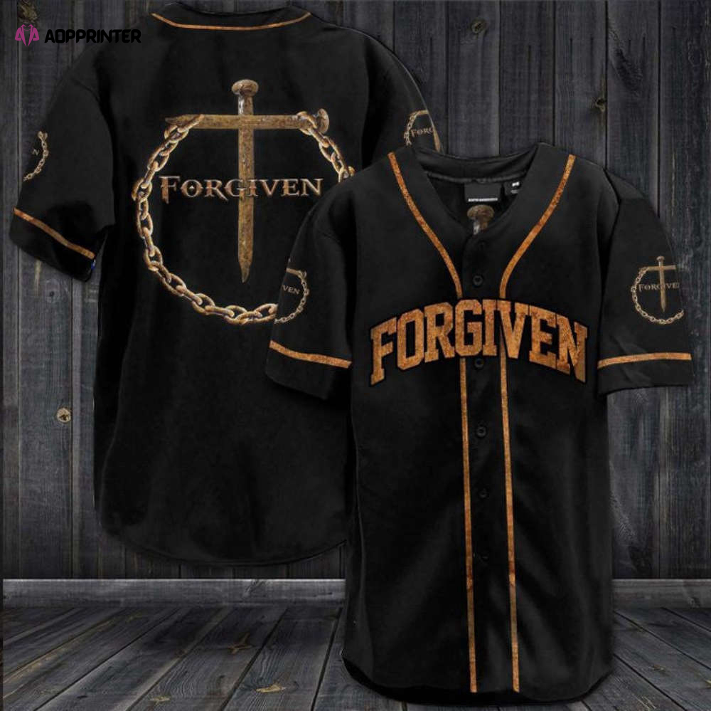 Colorful God Forgiven Baseball Jersey – Adult Unisex – S to 5XL Sizes