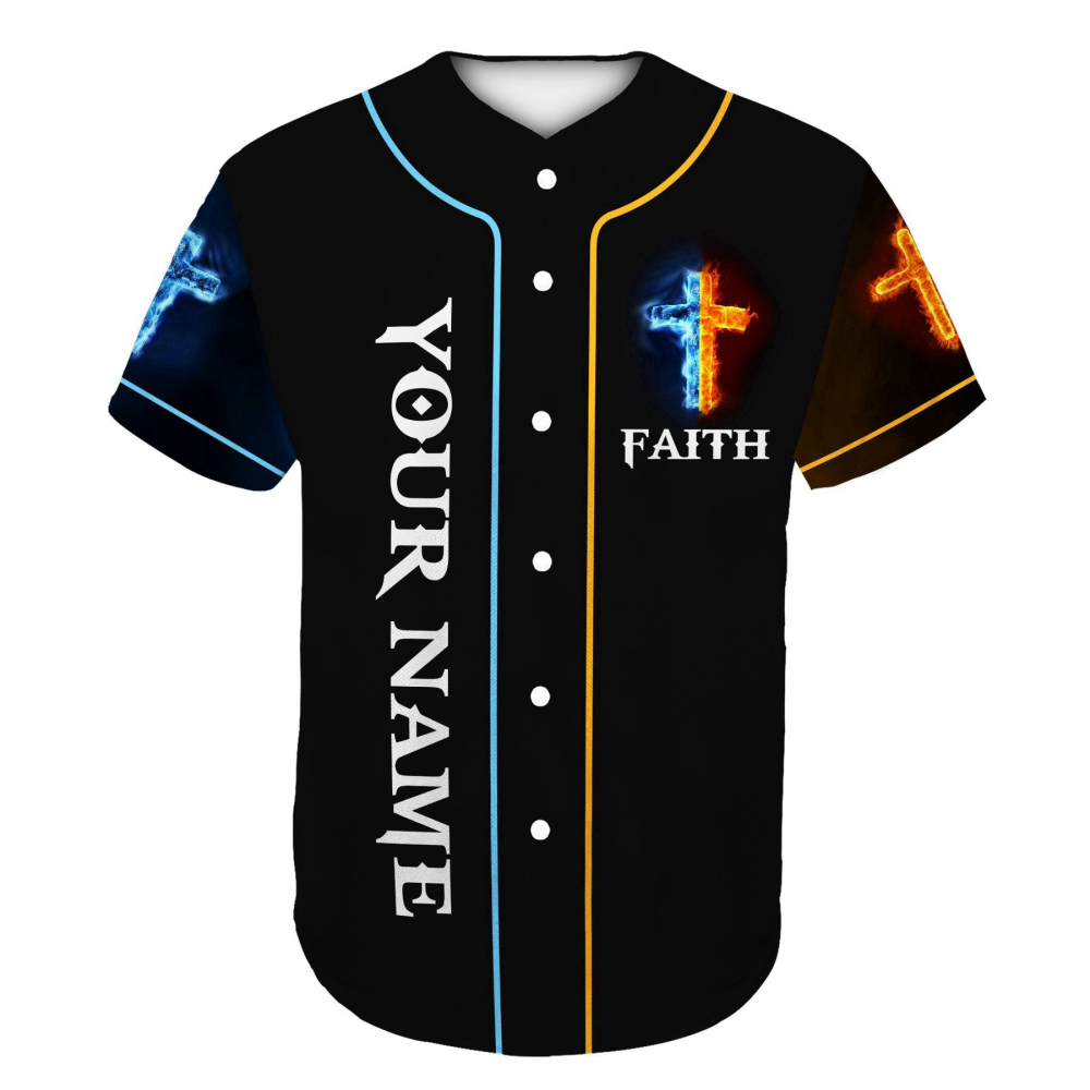 Colorful Jesus Amen Christian Baseball Jersey Custom Name Full Size S-5XL