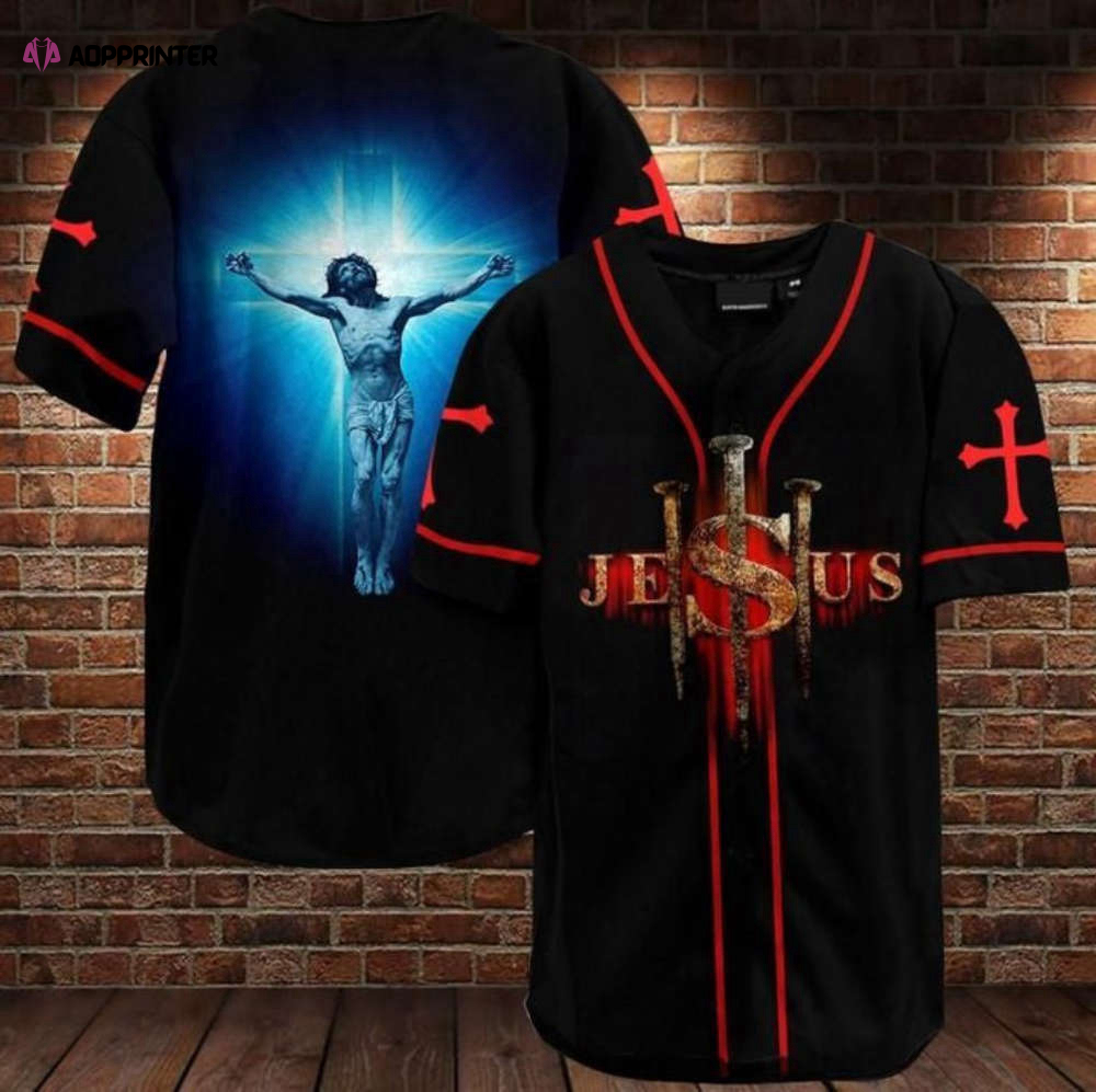 Colorful Jesus 3D Baseball Jersey Custom Name Adult Unisex Full Size