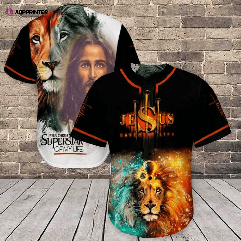 Colorful Jesus Christ Superstar Galaxy Lion Baseball Jersey Adult Unisex S-5XL Size