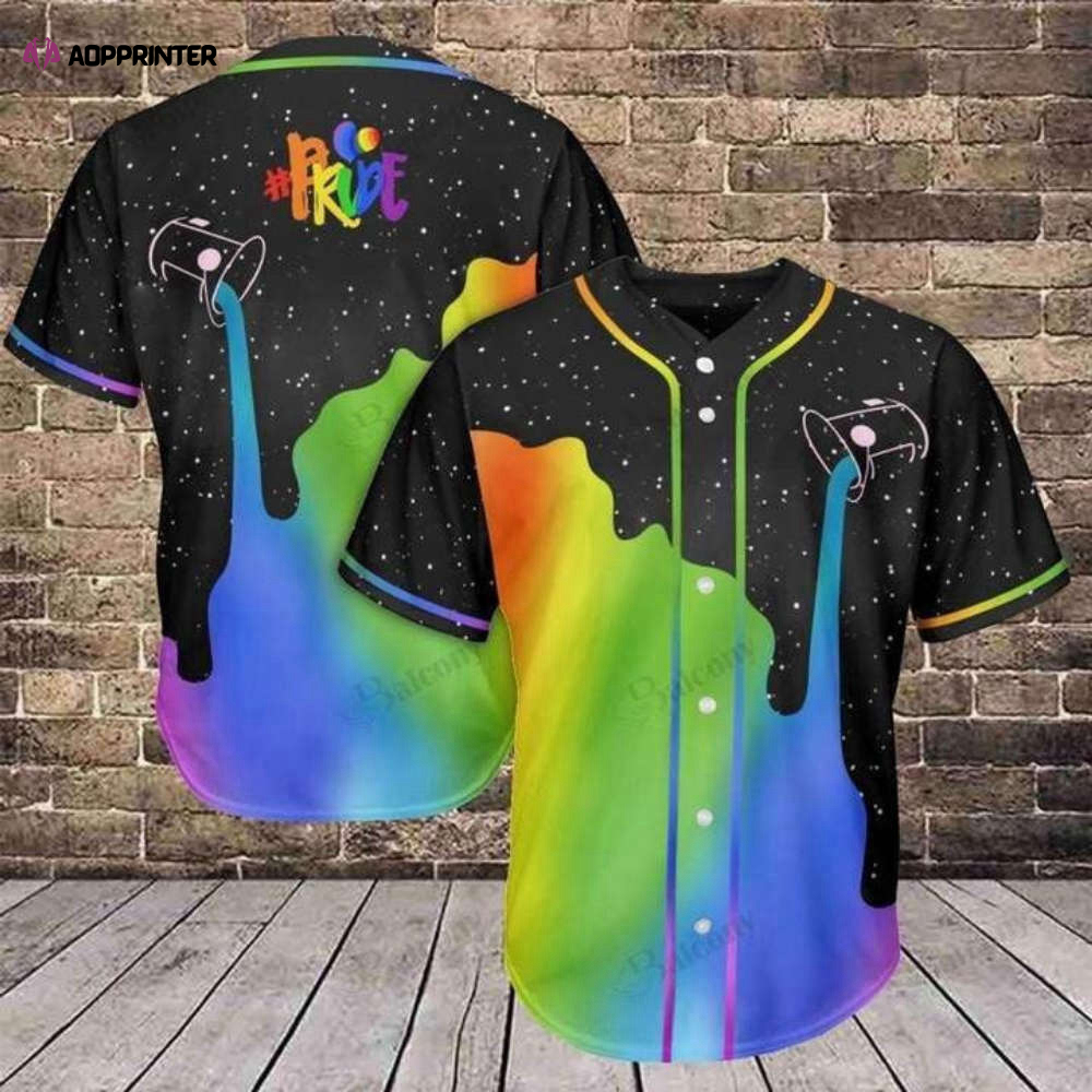 Colorful LGBT Baseball Jersey Melting Pride Support Adult Unisex S-5XL Sizes