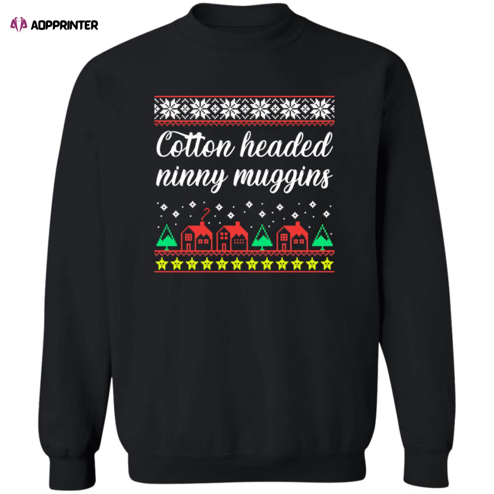 Cotton Headed Ninny Muggins Holiday Sweater: Festive Christmas Apparel