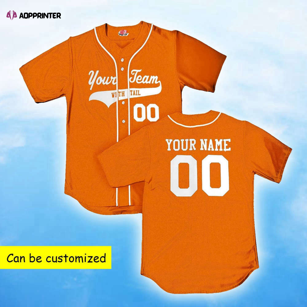 Custom Team Jesus Orange Baseball Jersey Colorful Adult Unisex S-5XL Full Size