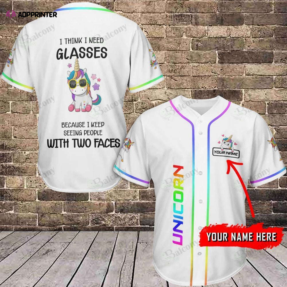 Customized LGBT Unicorn Baseball Tee – Personalized Name Jersey 339