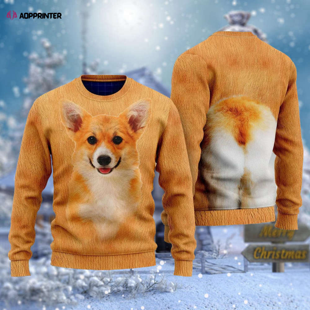 Cute & Cozy: Lovely Corgi Dog Ugly Sweater – Perfect for Dog Lovers!