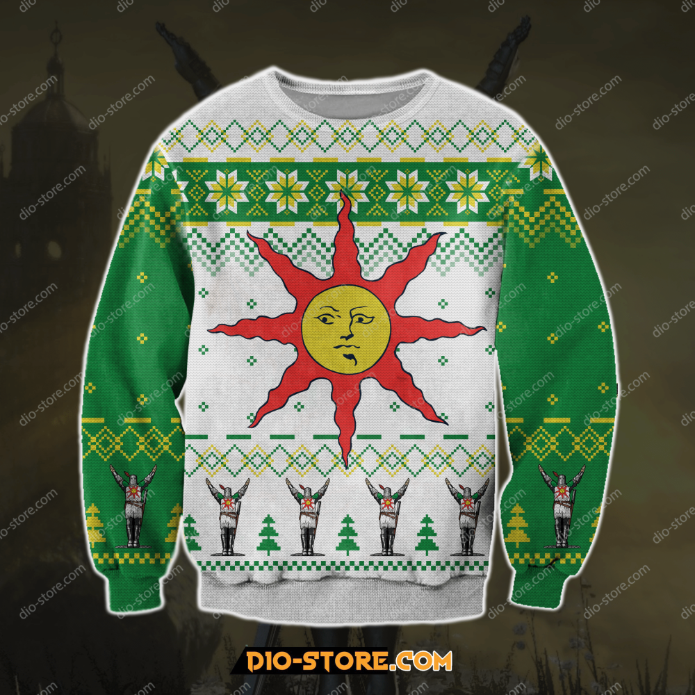 Dark Souls 3D Print Knitting Pattern Ugly Christmas Sweater Hoodie All Over Printed