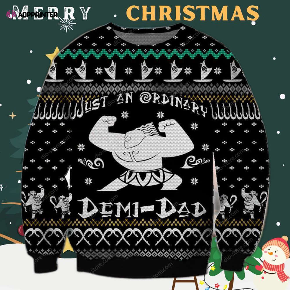 Demi Dad Knitting Pattern 3D Print Ugly Christmas Sweater Hoodie All Over Printed