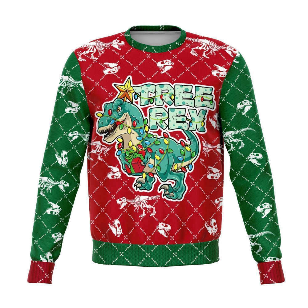 Dinosaur T-rex Ugly Christmas Sweater