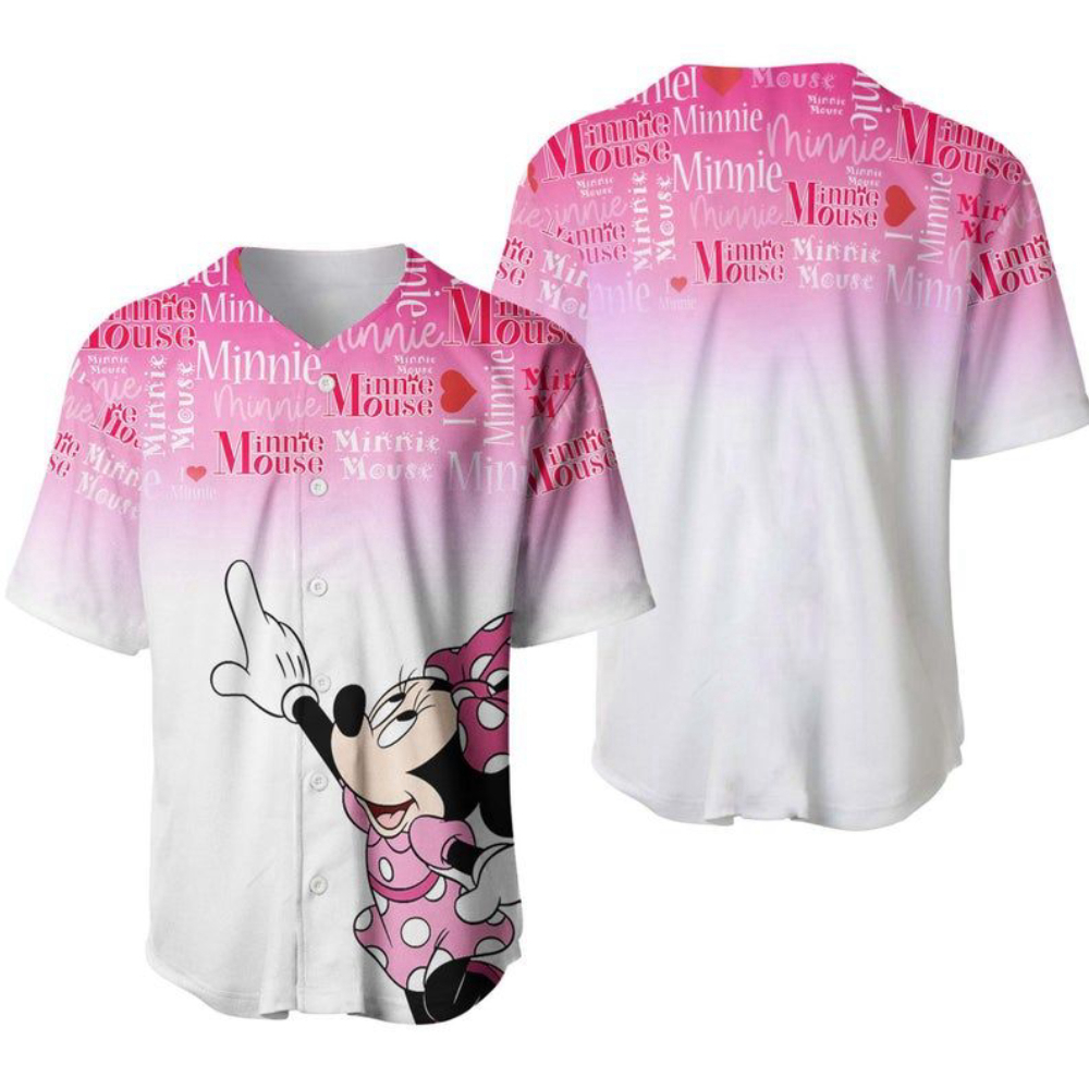 Disney Mickey Minnie Baseball Jersey: Perfect Gift for Disney Lovers