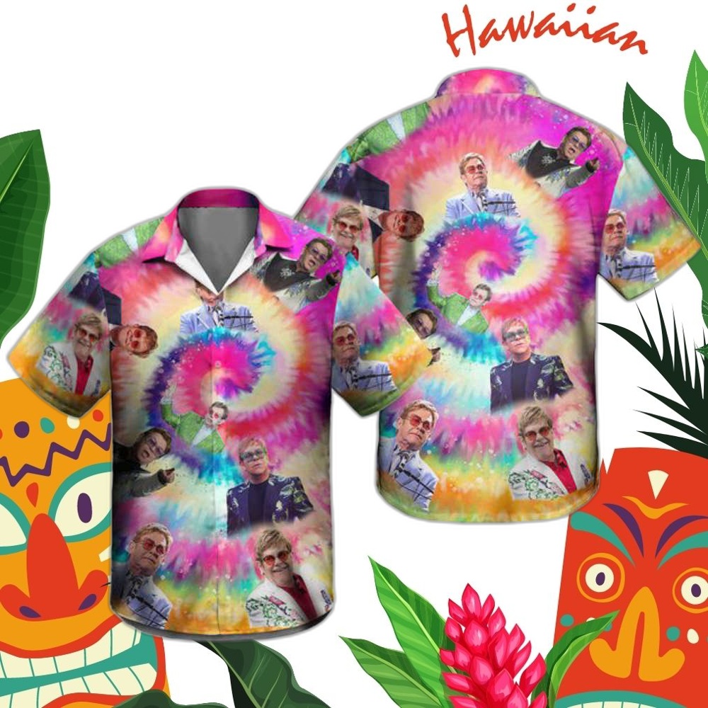 Elton John HawaiianT-shirt: On Stage Style with Vibrant Aloha Prints