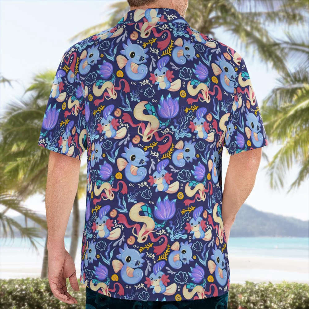 Embrace the Water Pokemon Vibe with our Stylish Milotic Hawaiian Shirt!