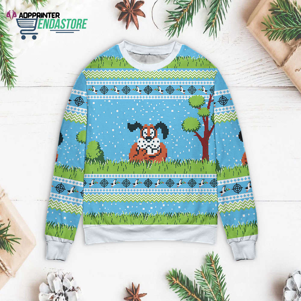 Festive Duck Hunt Christmas Sweater: Fun & Stylish Holiday Attire