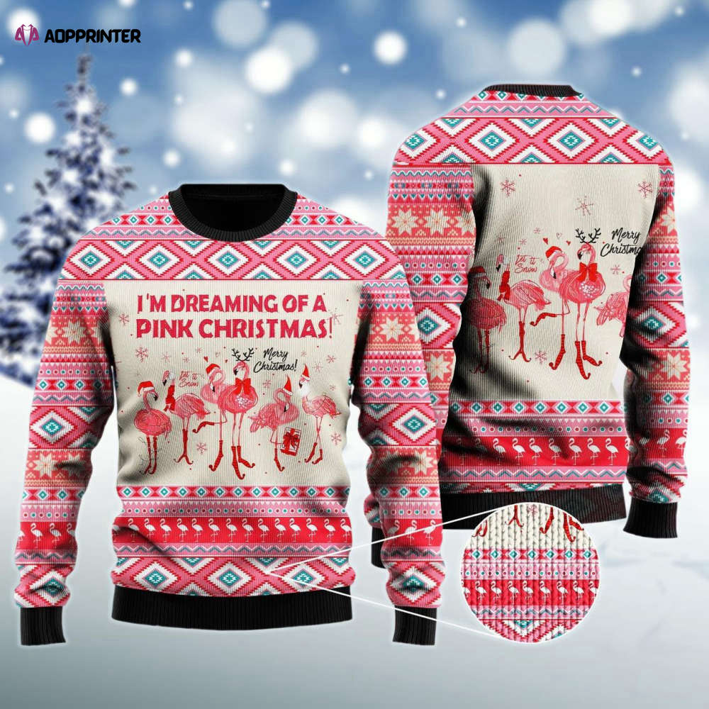 Flamingo Dreaming: Pink Christmas Ugly Sweater for Festive Fun