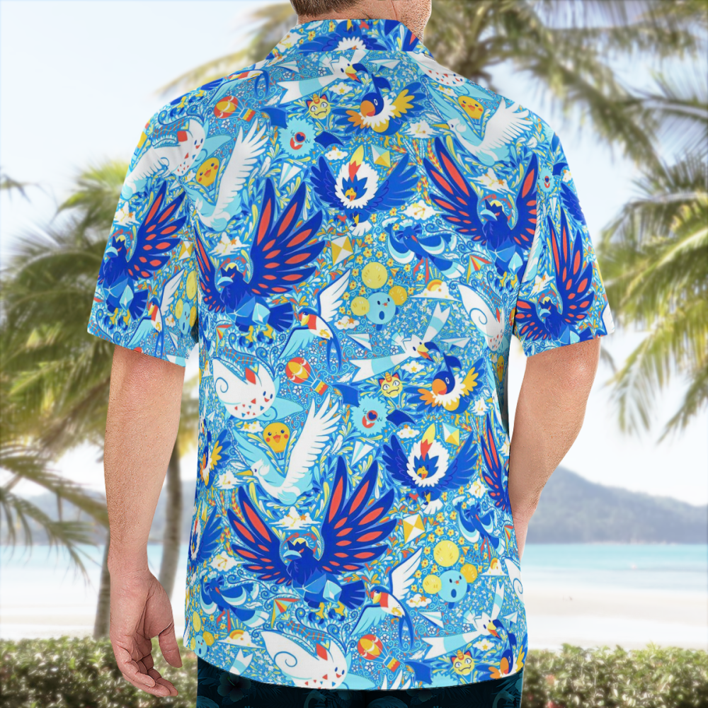 Fly High with our Pokemon Hawaiian Shirt: Perfect for Tropical Adventures!