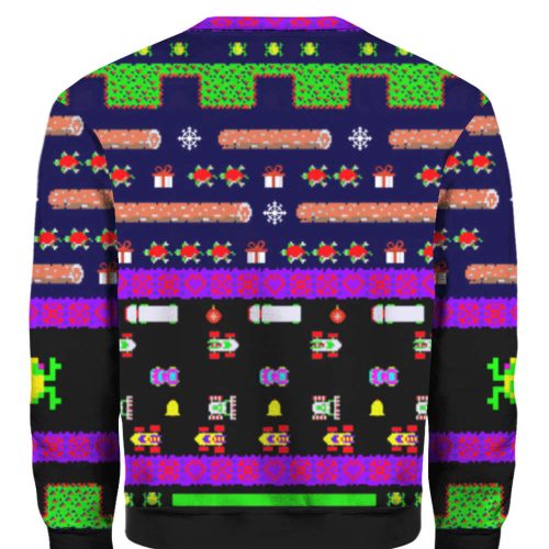 Frogger Ugly Christmas Sweater: Festive & Fun Gaming-Inspired Attire