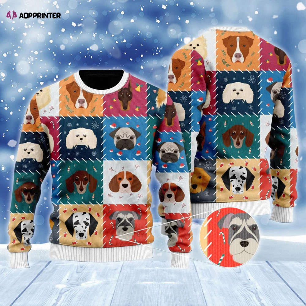 Get Festive with Adorable Dogs & Puppies Ugly Christmas Sweater