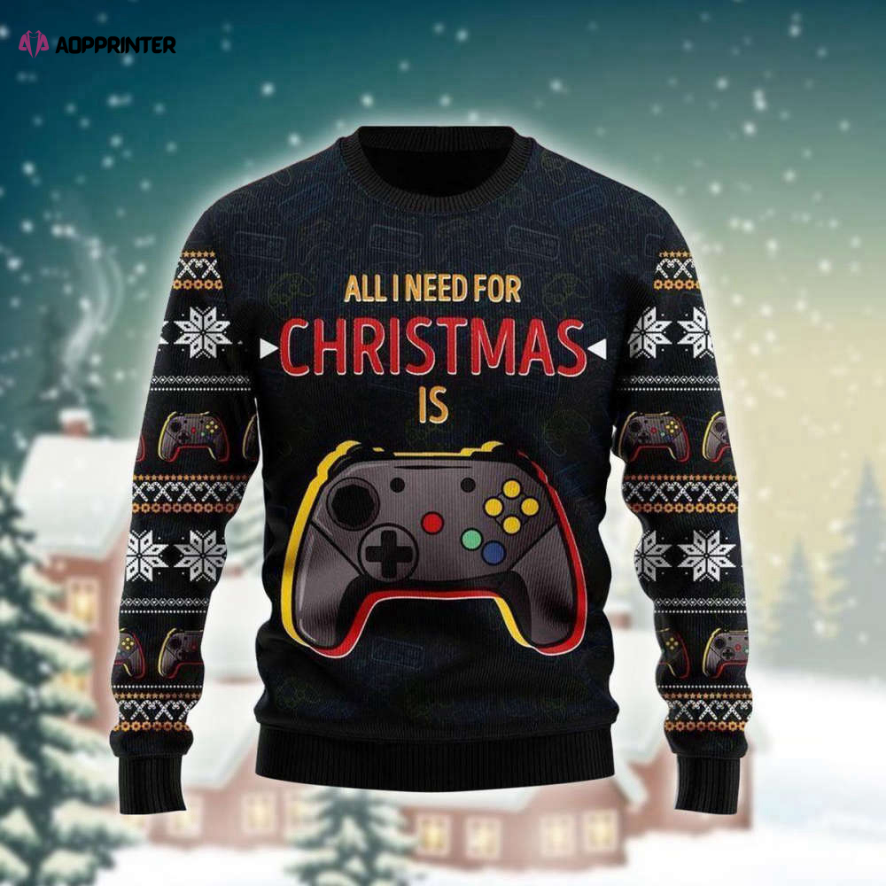 Get Festive with All I Need For Christmas Ugly Sweater – Game On!