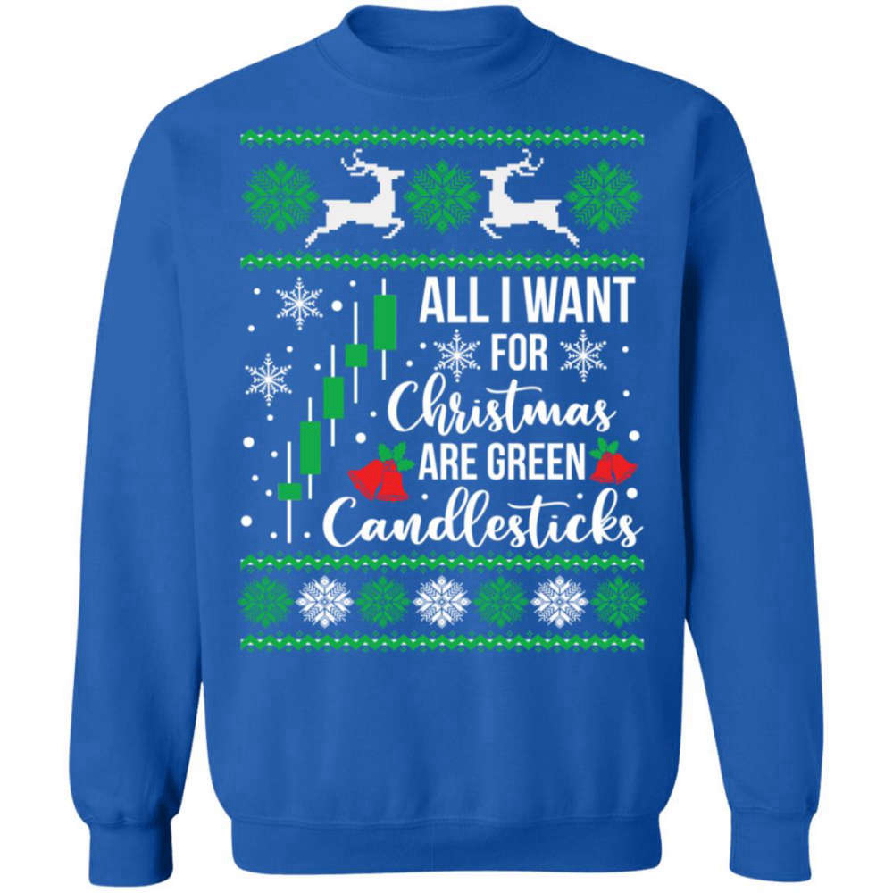 Get Festive with Green Candlesticks Christmas Sweater – Perfect for the Holidays!