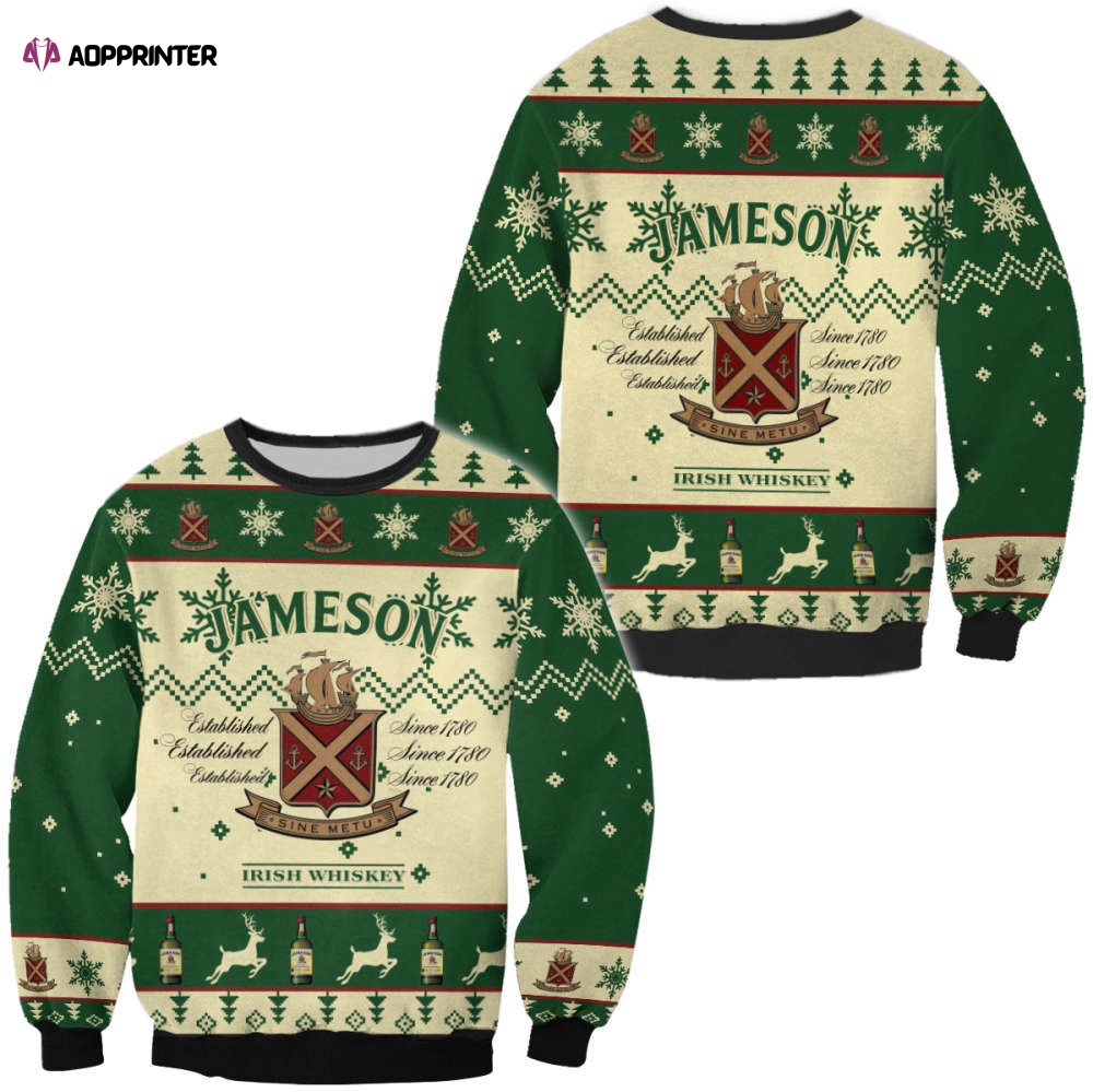 Get Festive with Jameson s Xmas Irish Whiskey Sweater – Perfect for Christmas Celebrations!