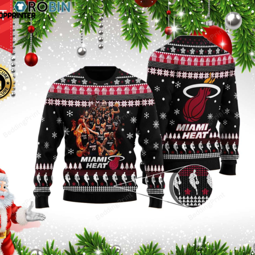 Get Festive with Miami Heat Ugly Christmas Sweater – Official NBA Team Merchandise