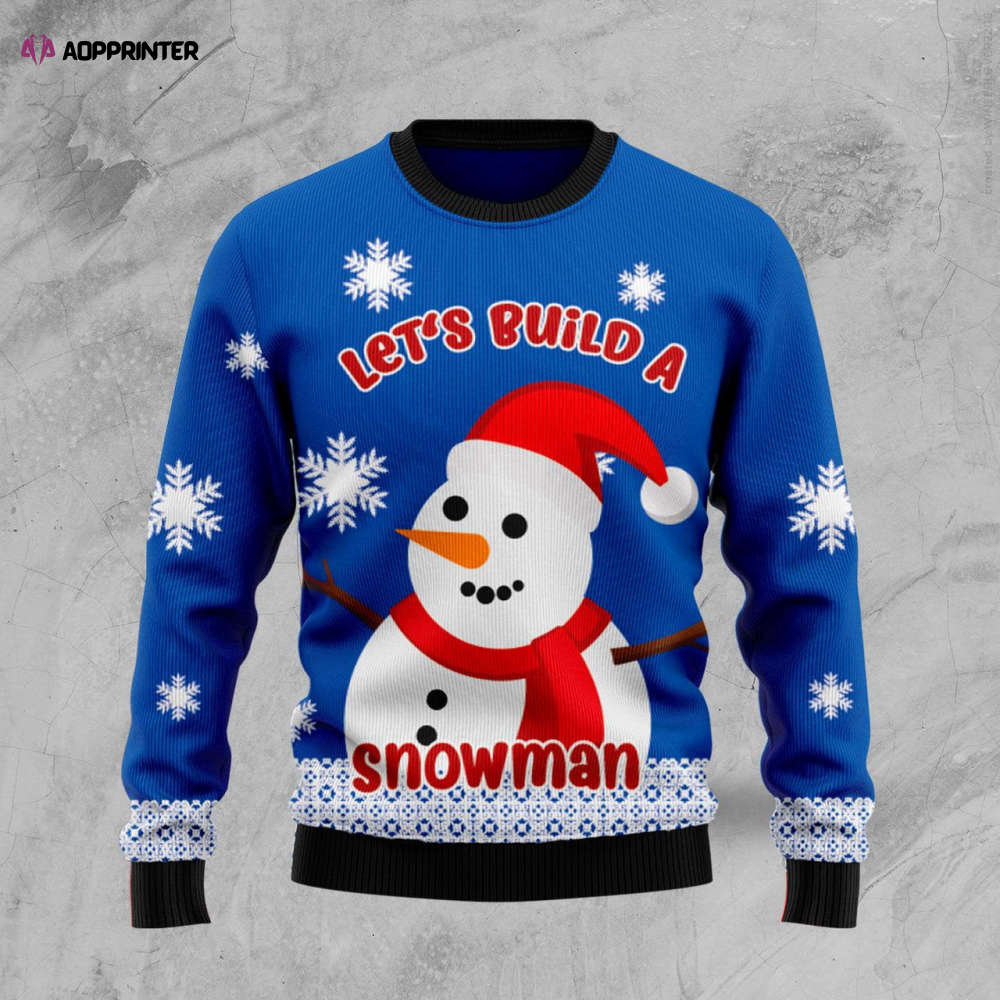 Get Festive with Our Lets Build A Snowman Ugly Christmas Sweater