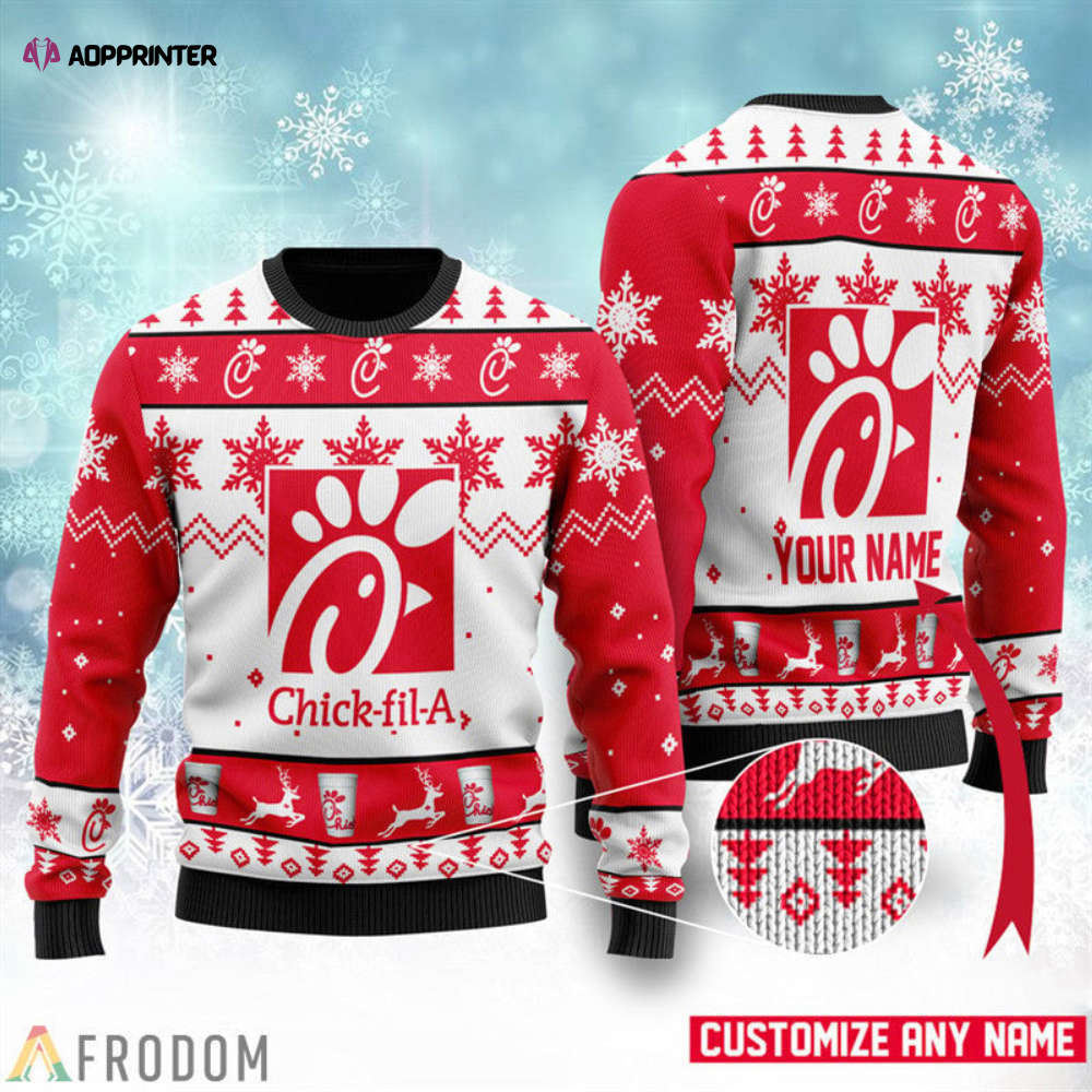 Get Festive with Personalized Chick-fil-a Ugly Christmas Sweater