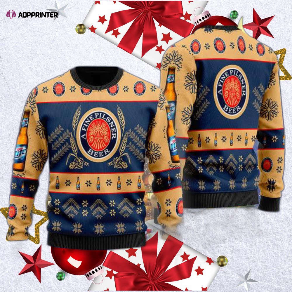 Get Festive with Simplee Miller Lite Ugly Christmas Sweater – Perfect Holiday Attire!