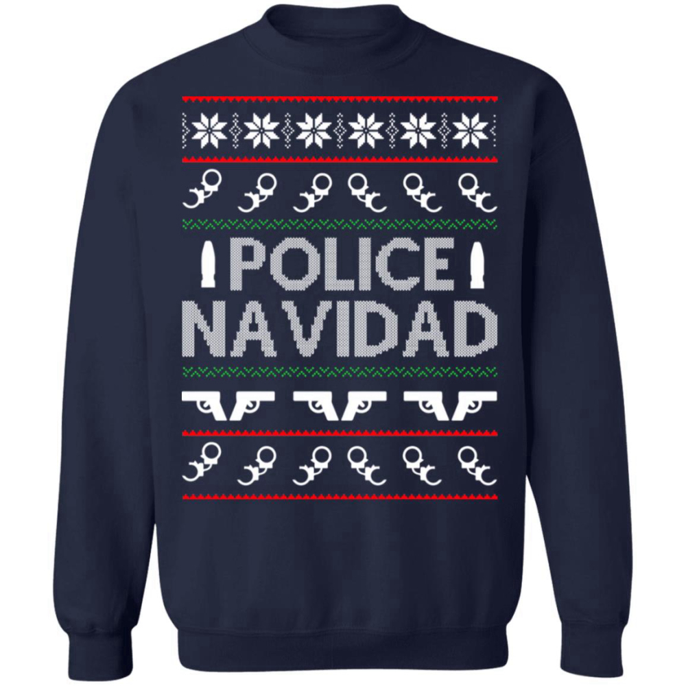 Get Festive with the Police Navidad Christmas Sweater – Perfect for the Holidays!