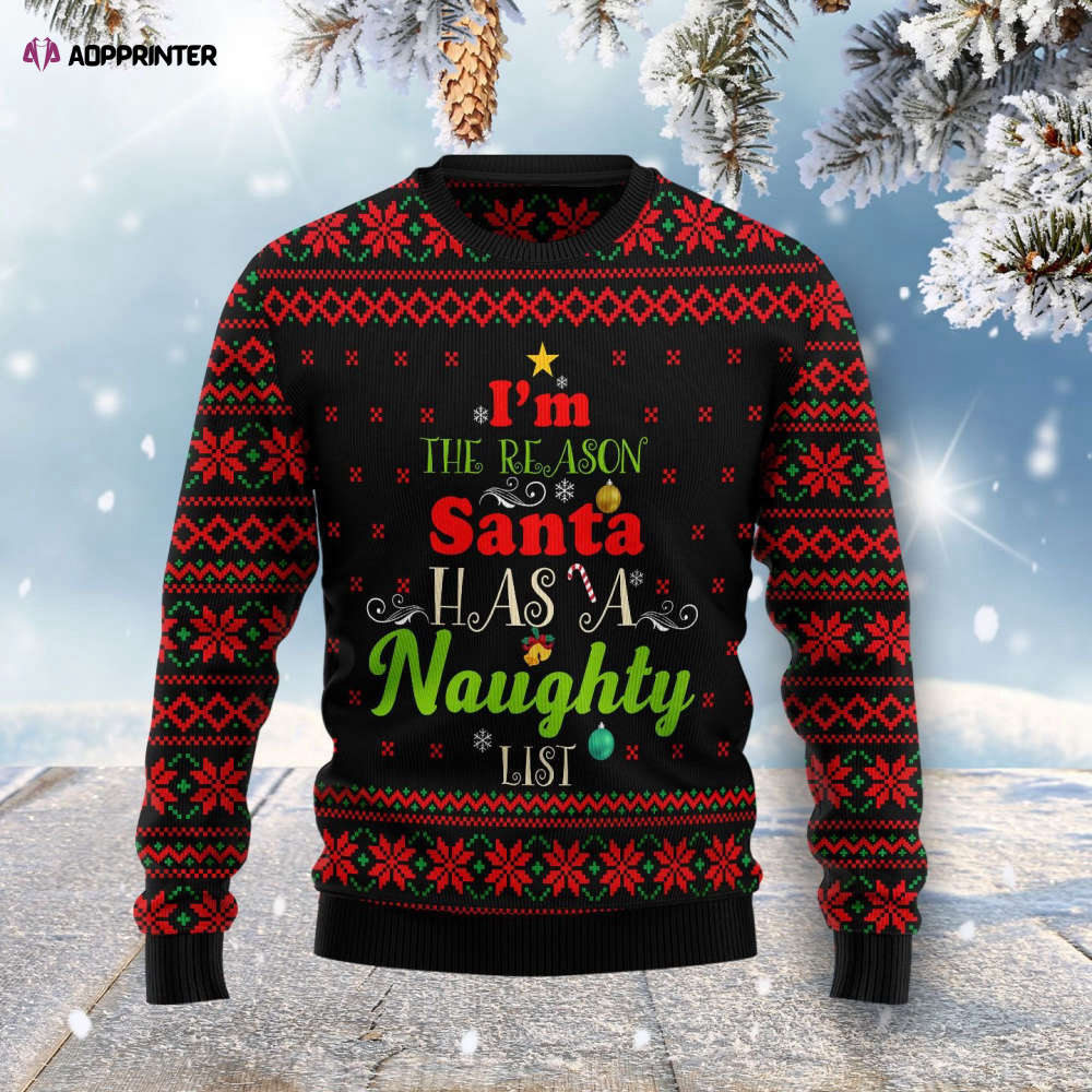 Get Festive with The Reason Santa Has A Naughty List Ugly Christmas Sweater