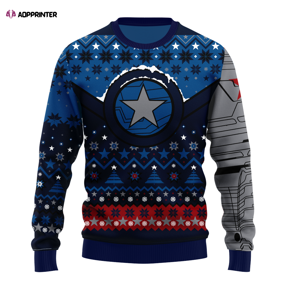 Get Festive with Winter Soldier Ugly Christmas Sweater T-Shirt – Perfect Xmas Gift!