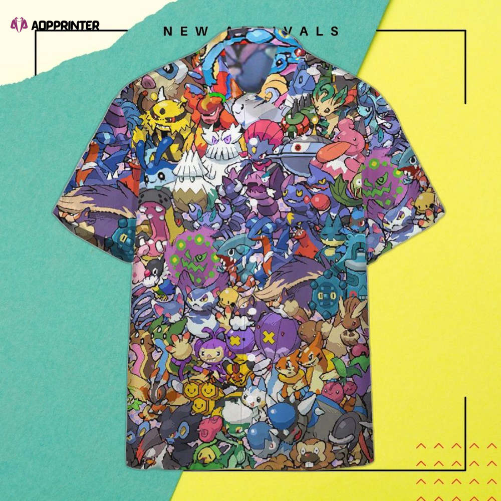 Get Tropical with Gearhumans 3D Water Pokemon Hawaiian Shirt