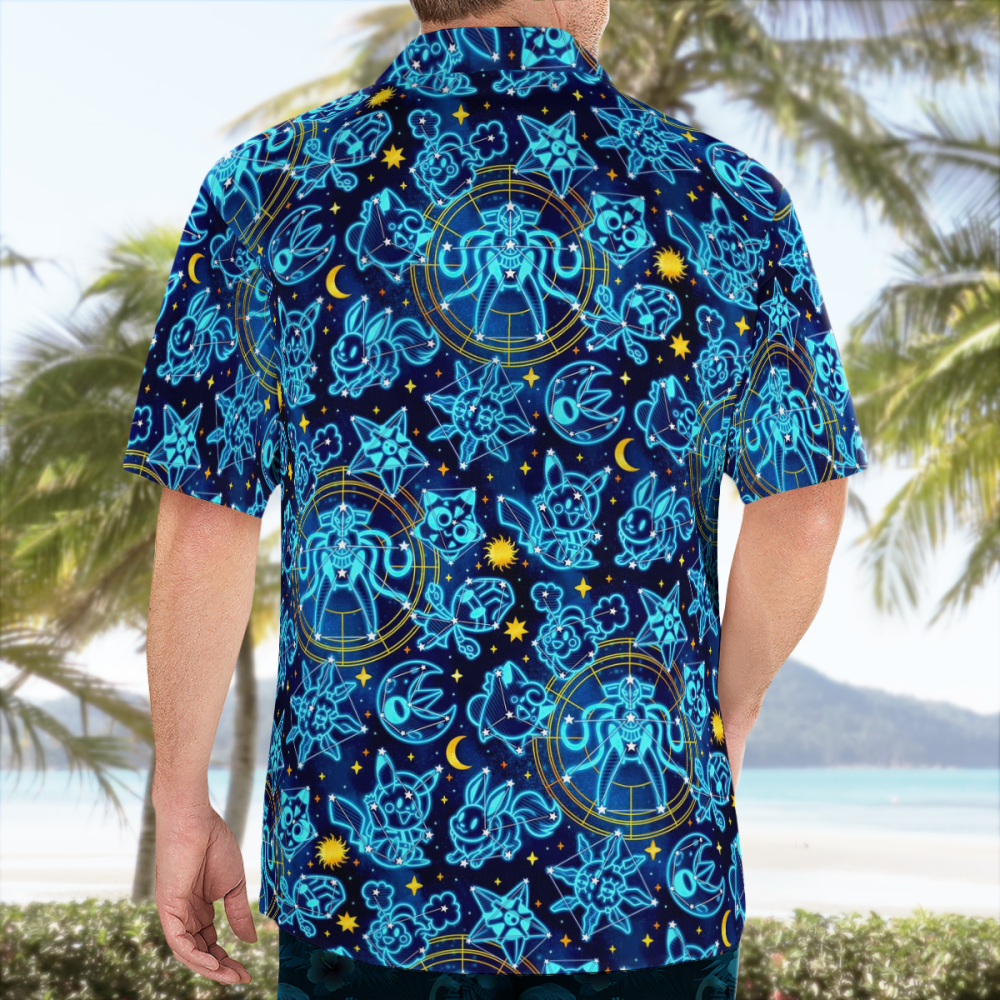 Get Ready for Summer with Pokemon Stars Hawaiian Shirt – Limited Edition