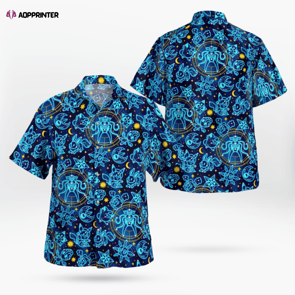 Get Ready for Summer with Pokemon Stars Hawaiian Shirt – Limited Edition