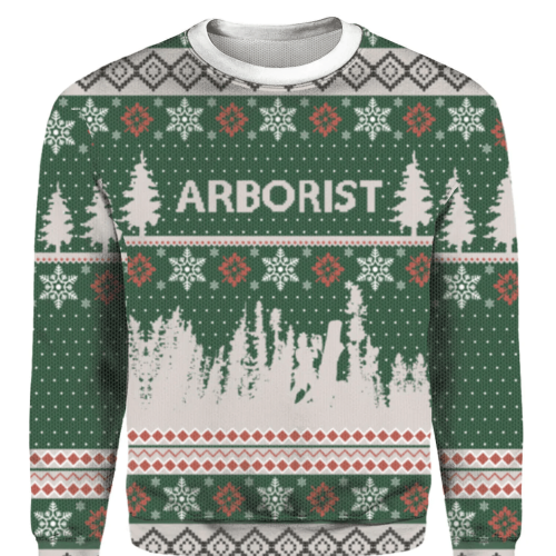 Green Arborist Christmas Ugly Sweater