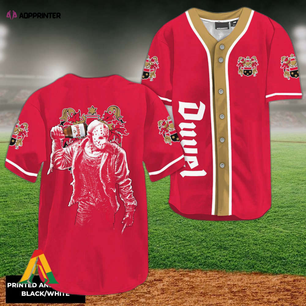 Horror Jason Voorhees Duvel Beer Baseball Jersey