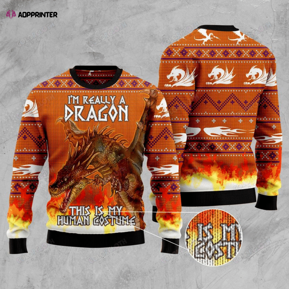 I m Really A Dragon Ugly Christmas Sweater – Stand Out with Mythical Style!