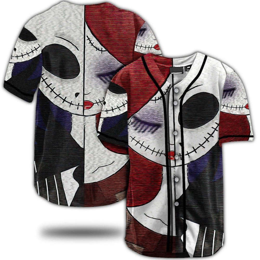 Jack and Sally Baseball Jersey: Trendy and Stylish Nightmare Before Christmas Apparel