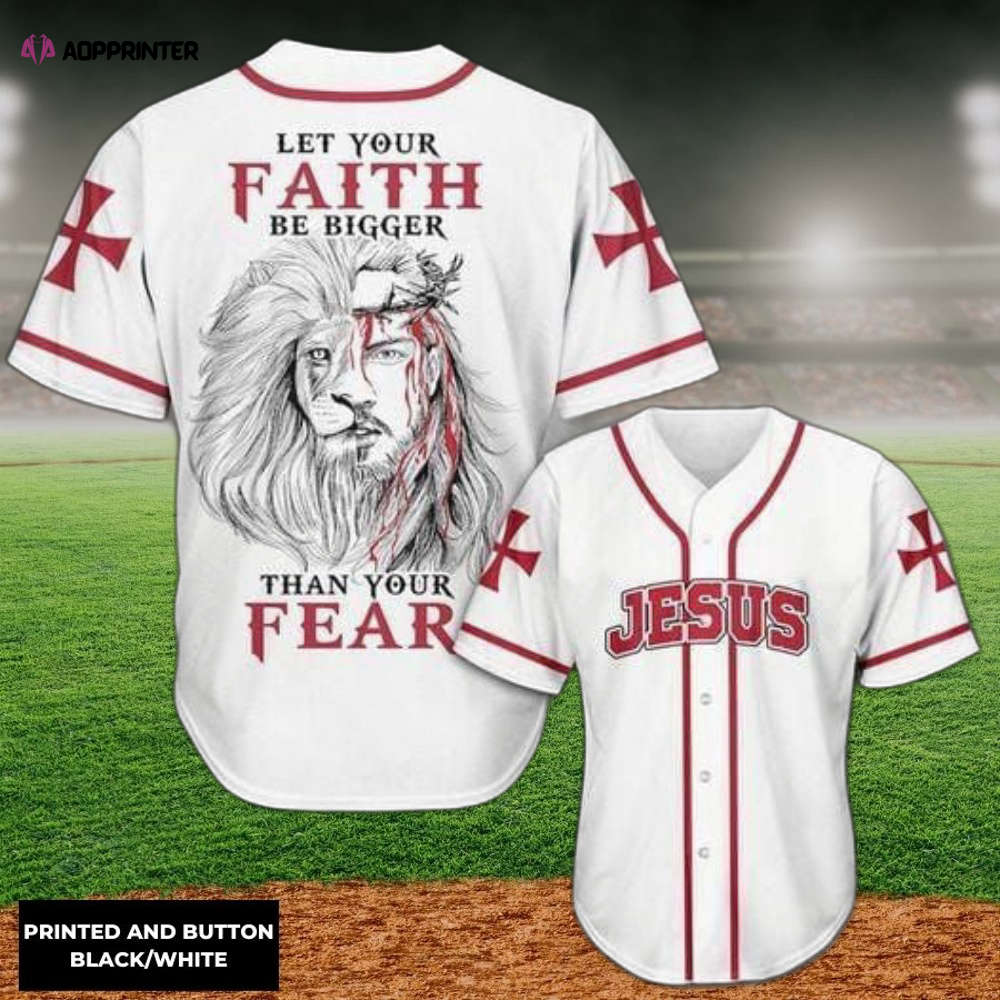 Jesus Lion Baseball Jersey: Embrace Faith Over Fear