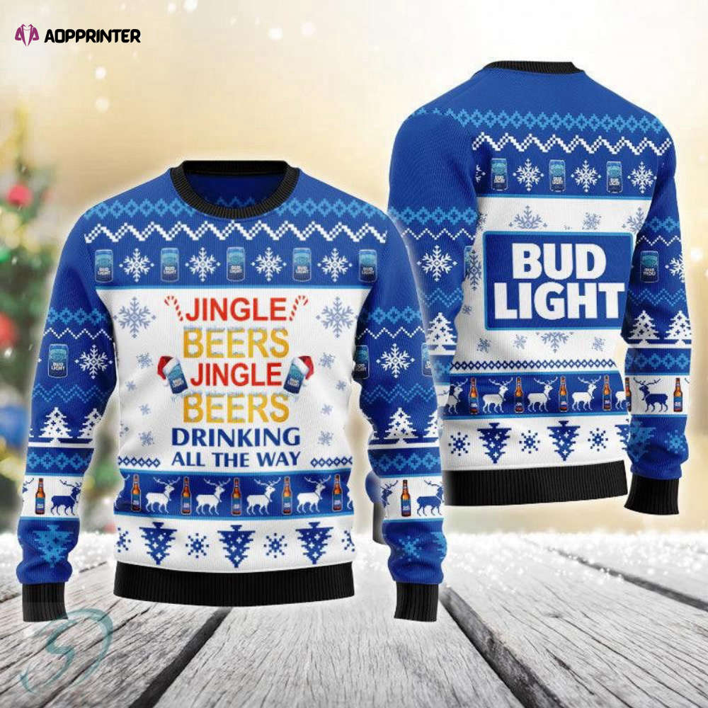 Jingle Beer Bud Light Ugly Christmas Sweater