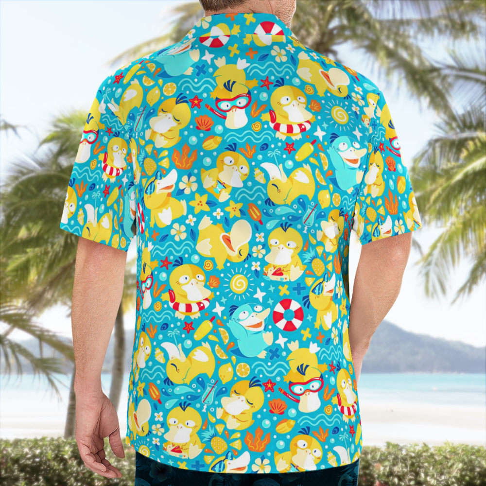 Koduck Pokemon Hawaiian Shirt: Vibrant Style for Ultimate Pokemon fans